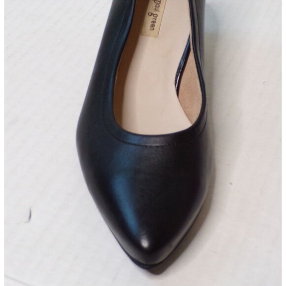 🆕 PAUL GREEN Yvette Pointed Toe Block Heel Pump Shoes Black 8 - Picture 11 of 13